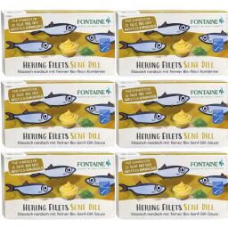 Hering-Filets zart 12x200g in Bio-Senf-Dill Creme
