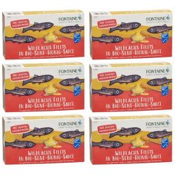 Wildlachs-Filets 6x200g in Bio-Senf-Honig-Creme